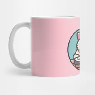 Cat eating Sushi Mug